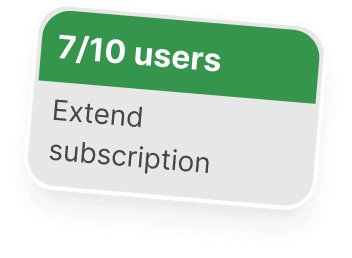 7 out of 10 users extend after trial