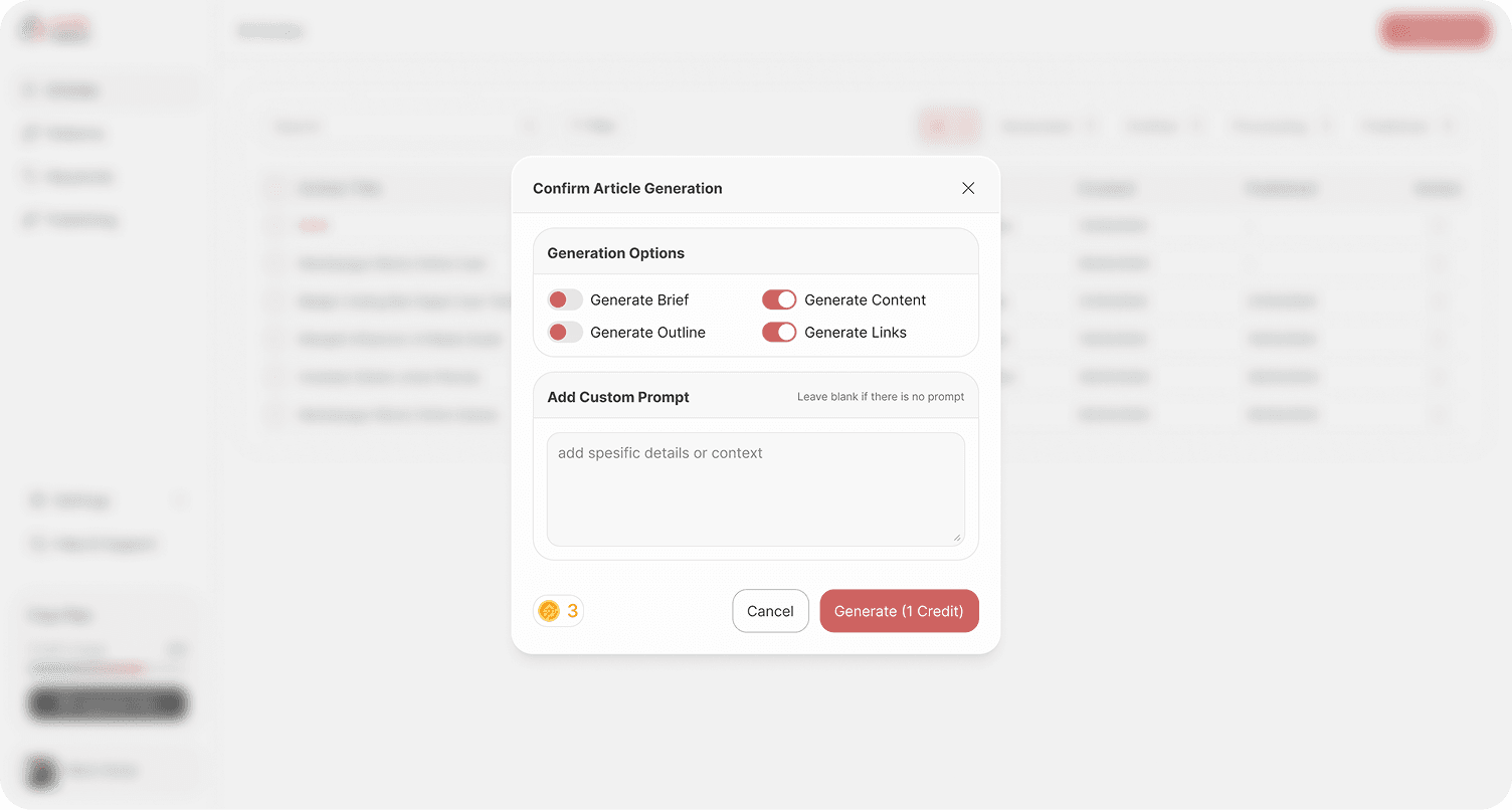 One-click generate UI